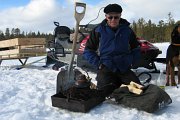 Pimpeln - ice fishing on one of the numerous lakes