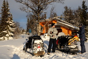 Fun with your snowmobile in Galåbodarna