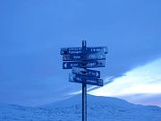 Icy signposts